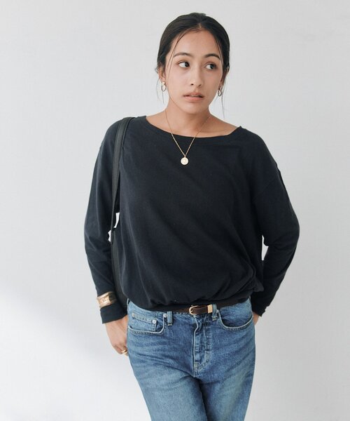 RIVE DROITE(リヴドロワ)の「【A・MONN】バルーンロンTee(オフィスカジュアル/秋服)(Tシャツ/カットソー・レディース・グレー/ネイビー・FREE)」の22枚目の写真