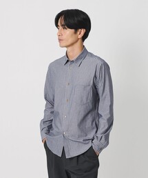 クイック ストレッチ ストライプ レギュラー シャツ SLIM型  吸水速乾 タテヨコストレッチ