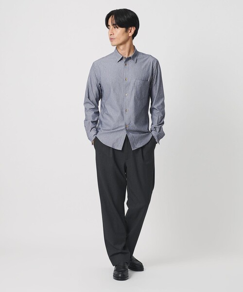 BEAUTY&YOUTH UNITED ARROWS(ビューティーアンドユースユナイテッドアローズ)の「クイック ストレッチ ストライプ レギュラー シャツ SLIM型 吸水速乾 タテヨコストレッチ(シャツ/ブラウス・メンズ・ベージュ/ネイビー・S/L/M/XS/XL)」の5枚目の写真