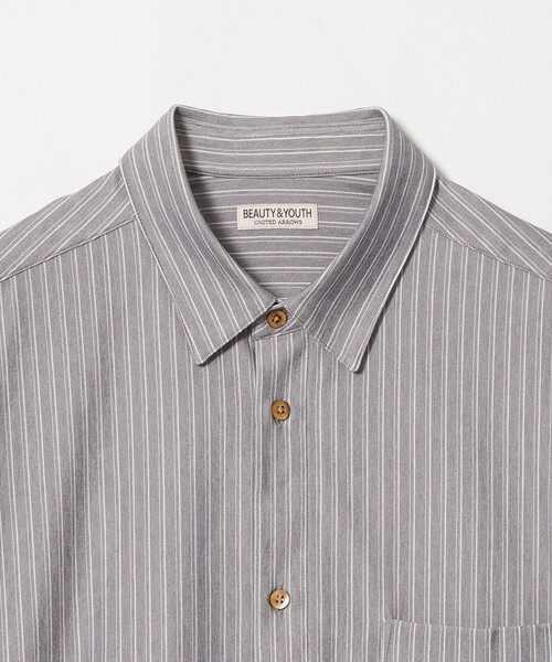 BEAUTY&YOUTH UNITED ARROWS(ビューティーアンドユースユナイテッドアローズ)の「クイック ストレッチ ストライプ レギュラー シャツ SLIM型 吸水速乾 タテヨコストレッチ(シャツ/ブラウス・メンズ・ベージュ/ネイビー・S/L/M/XS/XL)」の15枚目の写真