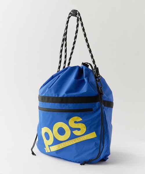 POLeR(ポーラー)の「POLeR/ポーラー DRAWSTRING SLING BAG 巾着型スリングバッグ(ボディバッグ/ウエストポーチ・メンズ・ブラック/ブルー・ONE SIZE)」の4枚目の写真