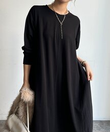 【WEB限定】サイド異素材切替ワンピース