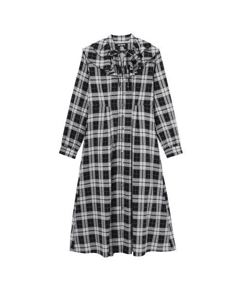 MARY QUANT(マリークワント)の「ラッフルフリル ワンピース(ワンピース・レディース・ブラウン/ブラック/ネイビー・M)」の4枚目の写真