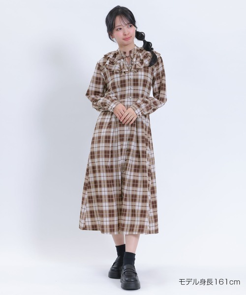 MARY QUANT(マリークワント)の「ラッフルフリル ワンピース(ワンピース・レディース・ブラウン/ブラック/ネイビー・M)」の18枚目の写真