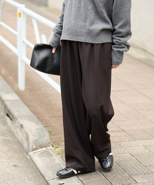 JOURNAL STANDARD(ジャーナルスタンダード)の「《追加》ウールライクストレッチワイドパンツ(その他パンツ・レディース・ブラック/チャコールグレー/ブラウン系その他・34/40/38/36)」の3枚目の写真