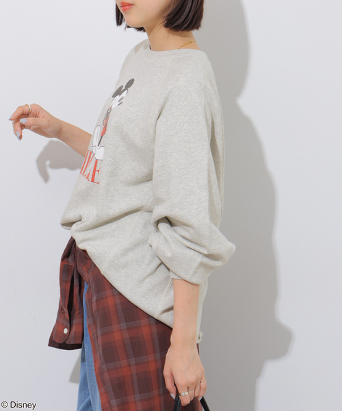 GOOD ROCK SPEED(グッドロックスピード)の「別注【GOOD ROCK SPEED / グッドロックスピード】<MICKEY MOUSE>SWEAT(スウェット・レディース・ブラック系その他/ライトグレー・FREE)」の7枚目の写真