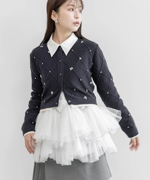 RANDA（ランダ）の「チュールドッキングペプラムシャツ（シャツ/ブラウス・レディース）」