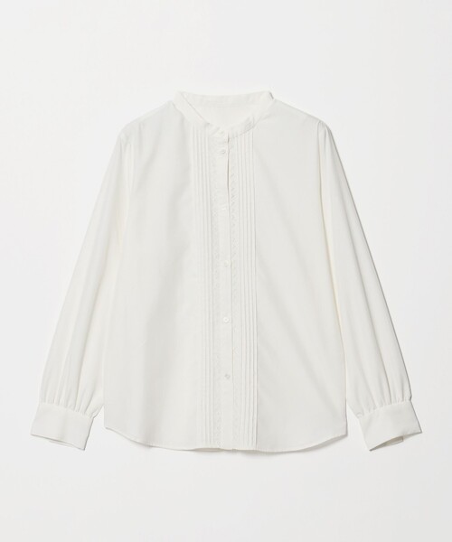 green label relaxing(グリーンレーベルリラクシング)の「ピンタック レース ブラウス マシンウォッシャブル(シャツ/ブラウス・レディース・ライトブルー/ネイビー/ホワイト・FREE)」の2枚目の写真