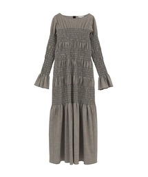 CLANE（クラネ）の「【CLANE/クラネ】SHIRRING LONG ONEPIECE/シャーリングロングワンピース（ワンピース）」
