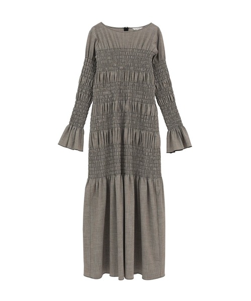 CLANE/クラネ】SHIRRING LONG ONEPIECE/シャーリングロングワンピース