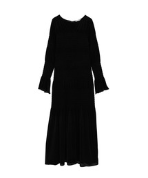 CLANE（クラネ）の「【CLANE/クラネ】SHIRRING LONG ONEPIECE/シャーリングロングワンピース（ワンピース）」