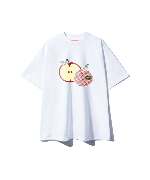 SUPERLATIVE（スーパーラティブ）の「S/P APPLES オーバーサイズ 半袖 (GOS2-5SP182)（Tシャツ/カットソー・レディース・ホワイト/ライトグレー/ブラック/ネイビー・MEDIUM/LARGE/X-LARGE）」の7枚目の写真