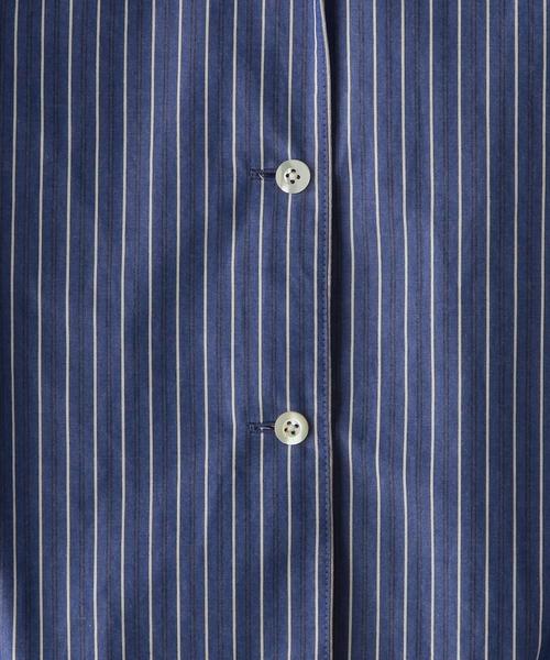 Steven Alan（スティーブンアラン）の「＜Steven Alan＞STRIPE CLOPPED PAJAMA SHIRT/ｼｬﾂ◆（シャツ/ブラウス・レディース・ブラウン/コバルトブルー・MEDIUM/SMALL）」の9枚目の写真