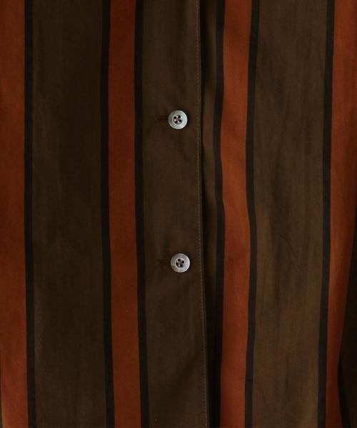 Steven Alan（スティーブンアラン）の「＜Steven Alan＞STRIPE CLOPPED PAJAMA SHIRT/ｼｬﾂ◆（シャツ/ブラウス・レディース・ブラウン/コバルトブルー・MEDIUM/SMALL）」の12枚目の写真