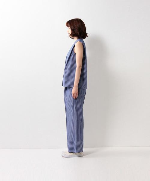 Steven Alan（スティーブンアラン）の「＜Steven Alan＞STRIPE CLOPPED PAJAMA SHIRT/ｼｬﾂ◆（シャツ/ブラウス・レディース・ブラウン/コバルトブルー・MEDIUM/SMALL）」の14枚目の写真