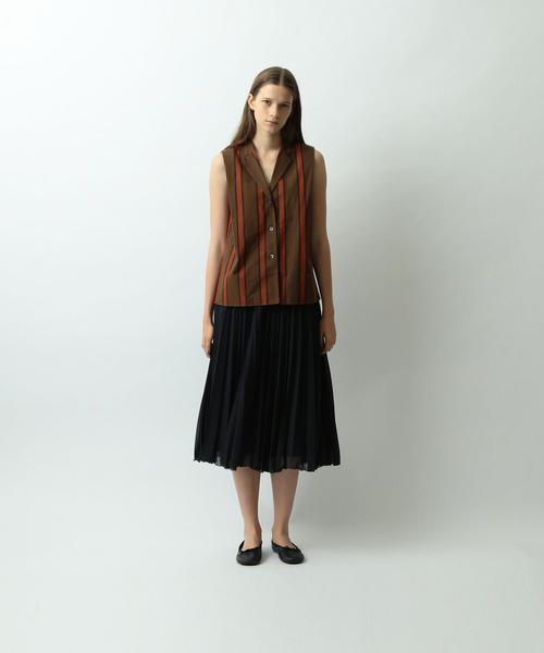 Steven Alan（スティーブンアラン）の「＜Steven Alan＞STRIPE CLOPPED PAJAMA SHIRT/ｼｬﾂ◆（シャツ/ブラウス・レディース・ブラウン/コバルトブルー・MEDIUM/SMALL）」の15枚目の写真