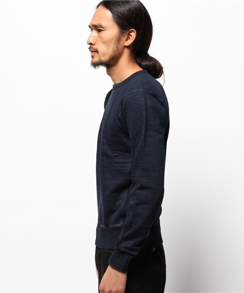 RRL（ダブル アール エル）の「RRL インディゴフリーススウェット