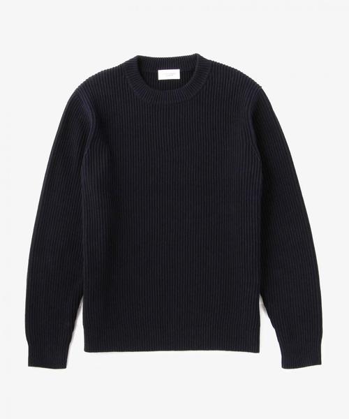 UNITED ARROWS(ユナイテッドアローズ)の「USBS コットン アゼ クルーネック ニット◆(ニット/セーター・メンズ・ホワイト/オリーブ/ピンク/ネイビー/ロイヤルブルー・X-SMALL/LARGE/SMALL/XX-LARGE/X-LARGE/MEDIUM)」の3枚目の写真