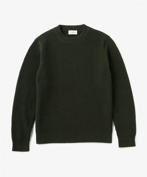 UNITED ARROWS(ユナイテッドアローズ)の「USBS コットン アゼ クルーネック ニット◆(ニット/セーター・メンズ・ホワイト/オリーブ/ピンク/ネイビー/ロイヤルブルー・X-SMALL/LARGE/SMALL/XX-LARGE/X-LARGE/MEDIUM)」の2枚目の写真