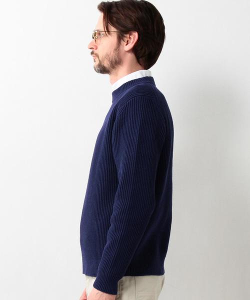 UNITED ARROWS(ユナイテッドアローズ)の「USBS コットン アゼ クルーネック ニット◆(ニット/セーター・メンズ・ホワイト/オリーブ/ピンク/ネイビー/ロイヤルブルー・X-SMALL/LARGE/SMALL/XX-LARGE/X-LARGE/MEDIUM)」の18枚目の写真