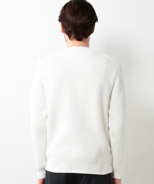 UNITED ARROWS(ユナイテッドアローズ)の「USBS コットン アゼ クルーネック ニット◆(ニット/セーター・メンズ・ホワイト/オリーブ/ピンク/ネイビー/ロイヤルブルー・X-SMALL/LARGE/SMALL/XX-LARGE/X-LARGE/MEDIUM)」の13枚目の写真