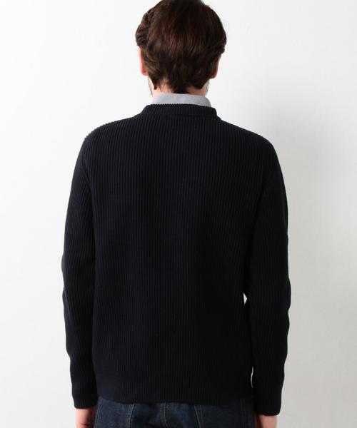 UNITED ARROWS(ユナイテッドアローズ)の「USBS コットン アゼ クルーネック ニット◆(ニット/セーター・メンズ・ホワイト/オリーブ/ピンク/ネイビー/ロイヤルブルー・X-SMALL/LARGE/SMALL/XX-LARGE/X-LARGE/MEDIUM)」の6枚目の写真