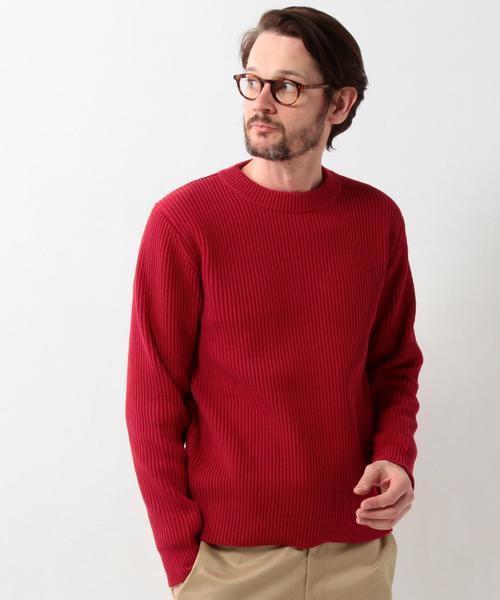 UNITED ARROWS(ユナイテッドアローズ)の「USBS コットン アゼ クルーネック ニット◆(ニット/セーター・メンズ・ホワイト/オリーブ/ピンク/ネイビー/ロイヤルブルー・X-SMALL/LARGE/SMALL/XX-LARGE/X-LARGE/MEDIUM)」の10枚目の写真