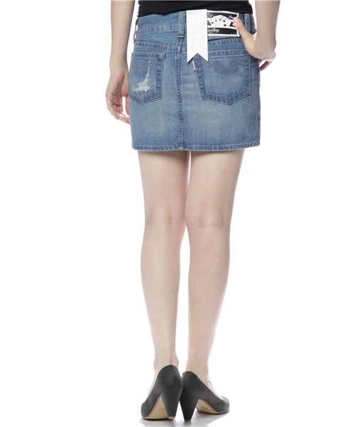 KariAng（カリアング）の「ＤＡＭＡＧＥＤミニスカート（デニムスカート・レディース・ブルー・SMALL/MEDIUM）」の3枚目の写真