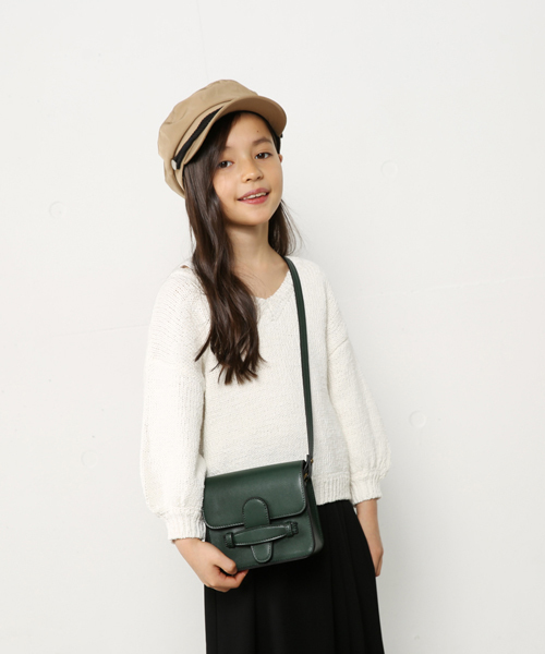 AZUL by moussy(アズールバイマウジー)の「Vネックローゲージプルオーバー(ニット/セーター・キッズ・ベージュ/オフホワイト・120/150/110/140/130/100)」の12枚目の写真