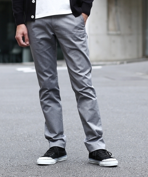 TAKEO KIKUCHI（タケオキクチ）の「◆【Sサイズ～】トップマルチヘリンボン ストライプパンツ（スラックス・メンズ・グレー/グレー系1/ブルー/グリーン/ベージュ/ブルー系1/ネイビー系6/グレー系2/ネイビー/ブラウン系1/チャコールグレー/ネイビー系7/ベージュ系/ブルー系/ネイビー系/グレー系5・02/03/04/01/00/05/06）」の3枚目の写真
