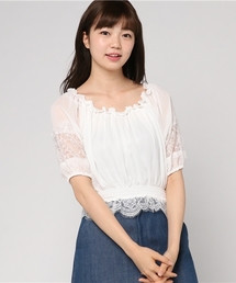 VENCEEXCHANGE | レース配色スモッグ(Tシャツ/カットソー)