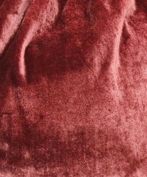 coen(コーエン)の「『リンネル』2017/11月号掲載】ベロアタッチ巾着バッグ(ハンドバッグ・レディース・ブラック/ワインレッド・FREE)」の5枚目の写真