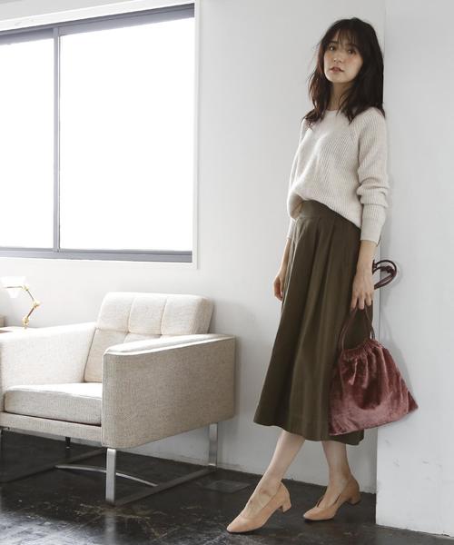 coen(コーエン)の「『リンネル』2017/11月号掲載】ベロアタッチ巾着バッグ(ハンドバッグ・レディース・ブラック/ワインレッド・FREE)」の6枚目の写真