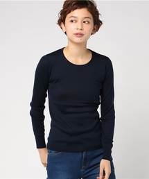PrimaryNavyLabel:シルクカシミヤクルーネックプルオーバー