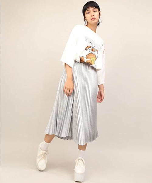 PUNYUS（プニュズ）の「サテンプリーツスカート（スカート）」 - WEAR