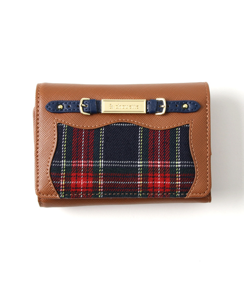 Chouette アンドシュエット の チェック柄ミニ財布 財布 Wear