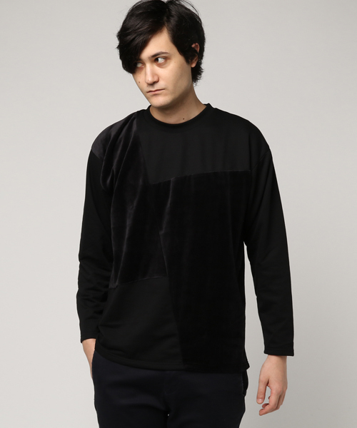 WEGO（ウィゴー）の「WEGO/ベロア切替プルオーバー（スウェット・メンズ・ブラック/ワイン/ネイビー・LARGE/MEDIUM/SMALL）」の11枚目の写真