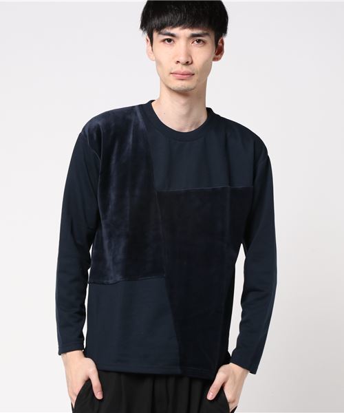 WEGO（ウィゴー）の「WEGO/ベロア切替プルオーバー（スウェット・メンズ・ブラック/ワイン/ネイビー・LARGE/MEDIUM/SMALL）」の16枚目の写真