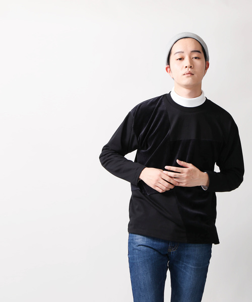 WEGO（ウィゴー）の「WEGO/ベロア切替プルオーバー（スウェット・メンズ・ブラック/ワイン/ネイビー・LARGE/MEDIUM/SMALL）」の15枚目の写真