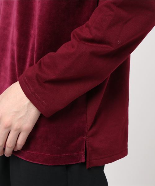 WEGO（ウィゴー）の「WEGO/ベロア切替プルオーバー（スウェット・メンズ・ブラック/ワイン/ネイビー・LARGE/MEDIUM/SMALL）」の7枚目の写真