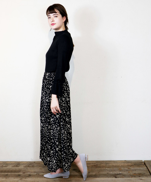 salle de bal（サルデバル）の「袖リボン リブ ボトルネックニット/リブセーター（ニット/セーター・レディース・イエロー/ブラック/グリーン・FREE）」の8枚目の写真