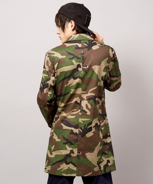 WEGO（ウィゴー）の「WEGO/ショップコート（ステンカラーコート・メンズ・ダークインディゴブルー/ライトインディゴブルー/その他1・MEDIUM/LARGE）」の5枚目の写真