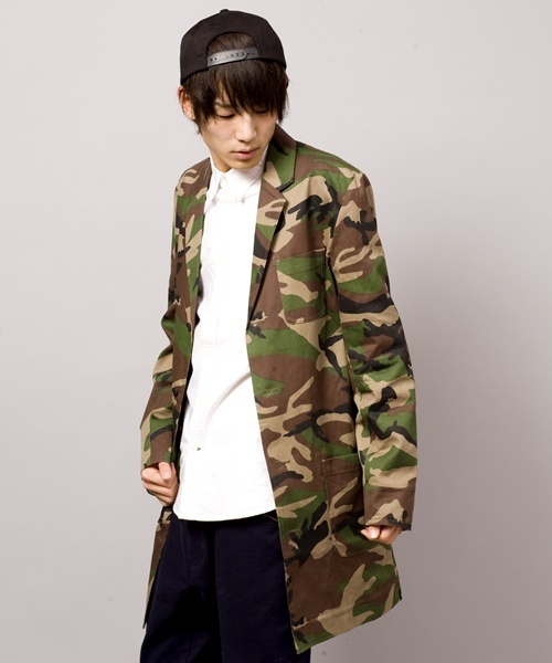 WEGO（ウィゴー）の「WEGO/ショップコート（ステンカラーコート・メンズ・ダークインディゴブルー/ライトインディゴブルー/その他1・MEDIUM/LARGE）」の11枚目の写真