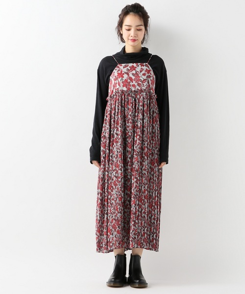 CLANE クラネ　ルミネ新宿限定　ワンピース　花柄　プリーツ　切り替え CLANE クラネ ルミネ新宿限定 ワンピース 花柄 プリーツ