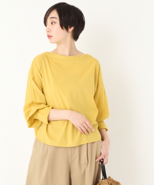 niko and...（ニコアンド）の「ボートネックブラウス（シャツ/ブラウス・レディース・ライトブルー/グリーン/イエロー・MEDIUM/LARGE）」の3枚目の写真