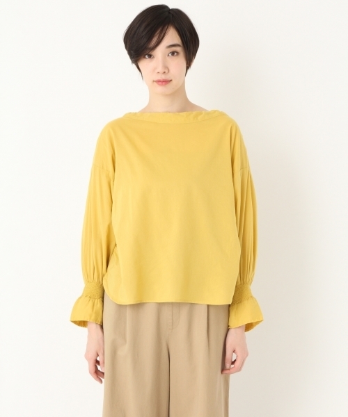 niko and...（ニコアンド）の「ボートネックブラウス（シャツ/ブラウス・レディース・ライトブルー/グリーン/イエロー・MEDIUM/LARGE）」の8枚目の写真