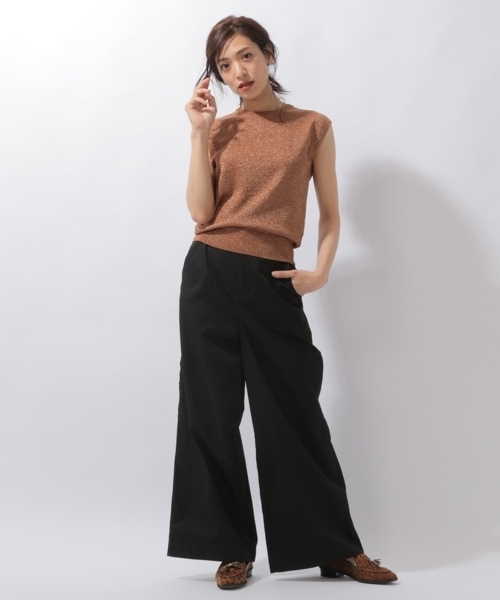 laboratory work（ラボラトリーワーク）の「ラメノースリプルオーバー（ニット/セーター・レディース・ホワイト/ブラック/オレンジ/ブラウン・MEDIUM）」の16枚目の写真