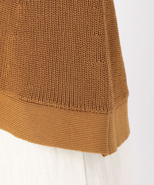 SHIPS（シップス）の「PrimaryNavyLabel:フリンジニット（ニット/セーター・レディース・ブラウン/オフホワイト・ONE SIZE）」の9枚目の写真