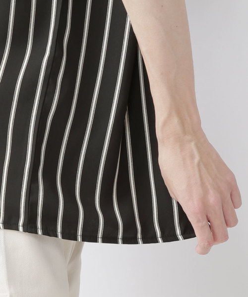 MONO-MART（モノマート）の「サテンストライプオープンカラーシャツ(1/2 sleeve)（シャツ/ブラウス・メンズ・ホワイト/ブラック/ネイビー・FREE）」の21枚目の写真