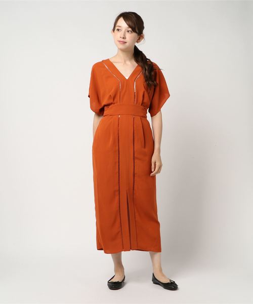 キャナルジーン カフタンロングワンピース CANAL JEAN（キャナルジーン）の「RED CHOP WORKS(レッド